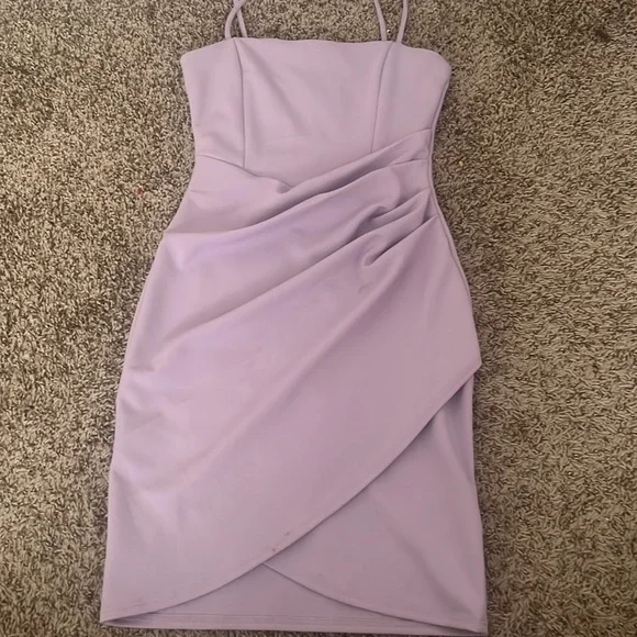 strapless open back dress Annie Purple Strapless Mini Dress - US 10 main image 1